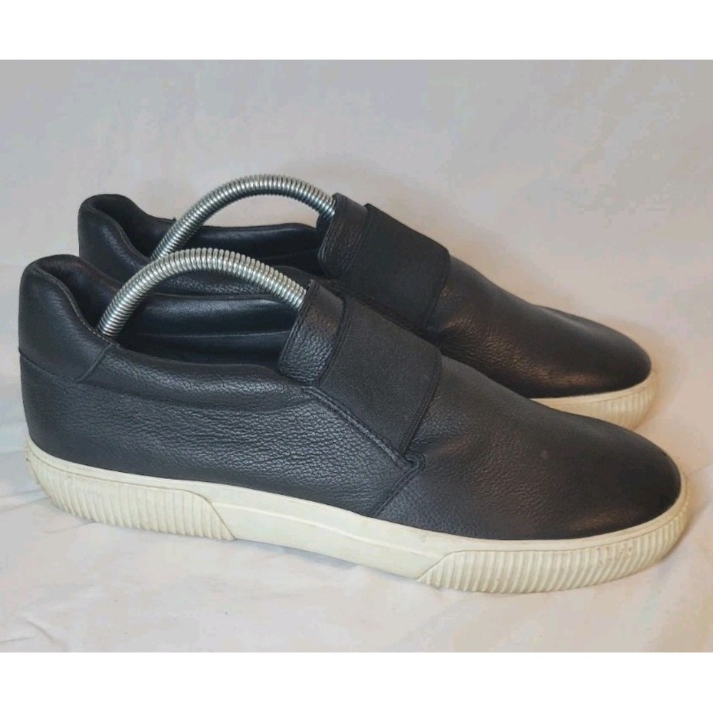 Vince Black Leather Kirkland Slip On Fashion Sneakers Womens Size US 9.5M